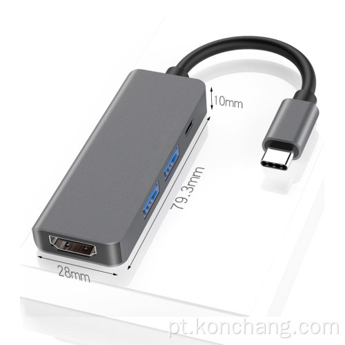 4 em 1 USB C HUB para HDMI